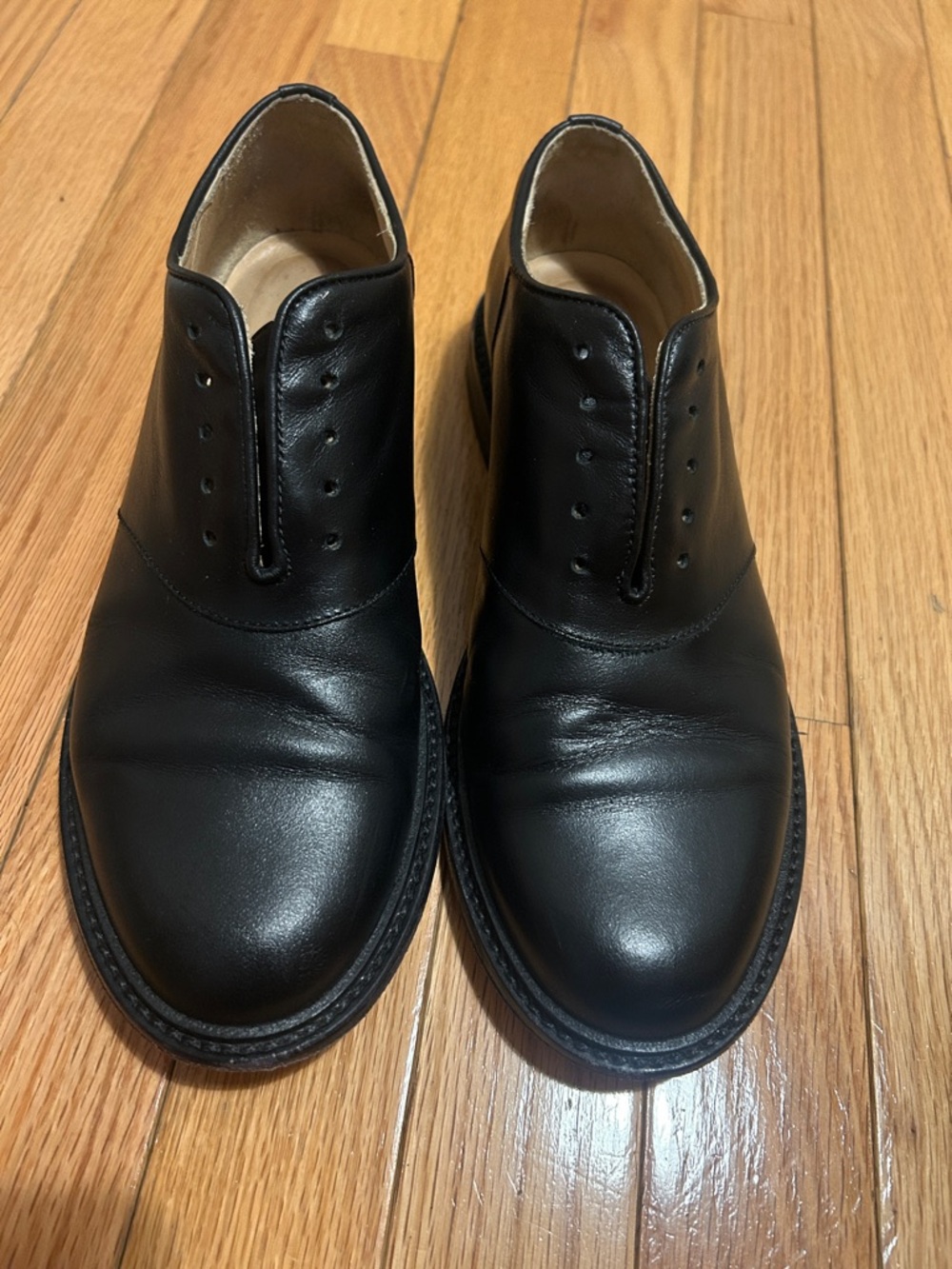 Band Of Outsiders Black Leather Slip-On Loafers